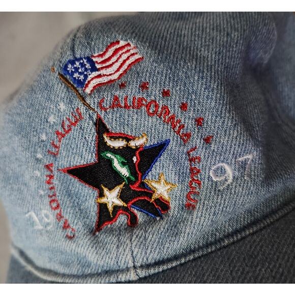 Vintage Denim 1997 Carolina vs California League All Star Baseball HAT - Picture 9 of 9